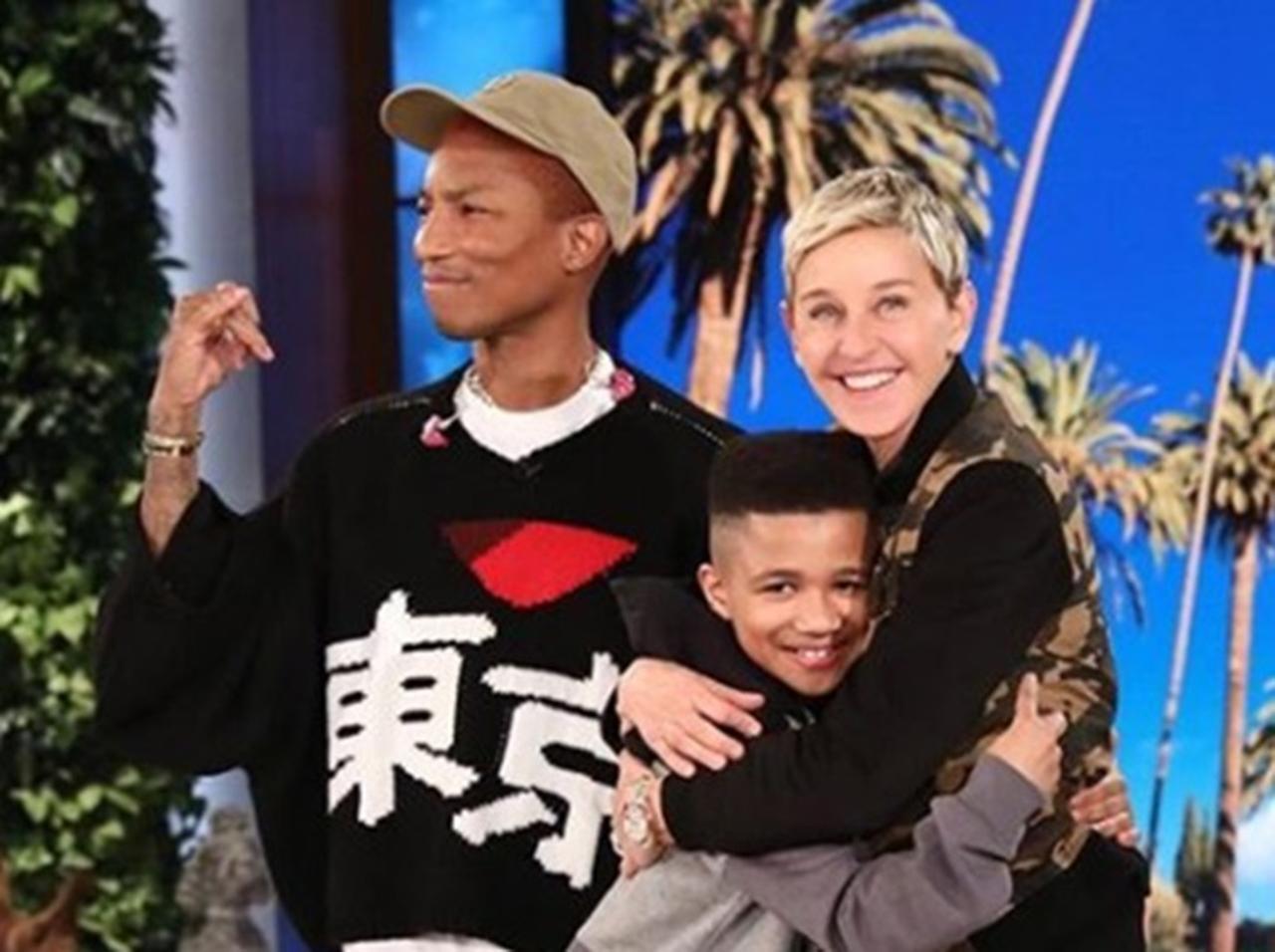 ファレル・ウィリアムス、日本で手に入れたニット着て米でテレビ出演