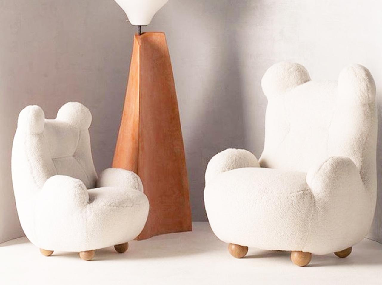 真っ白ふわもこの「テディベア・チェア」が悶絶級の可愛さ！