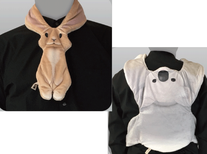 動物が抱きついてあなたを温める!かわいすぎるボディウォーマー