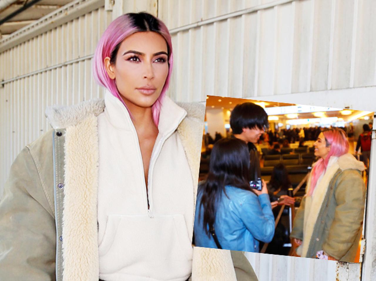 姉妹引き連れ来日中のキム・カーダシアン、空港でファンに神対応