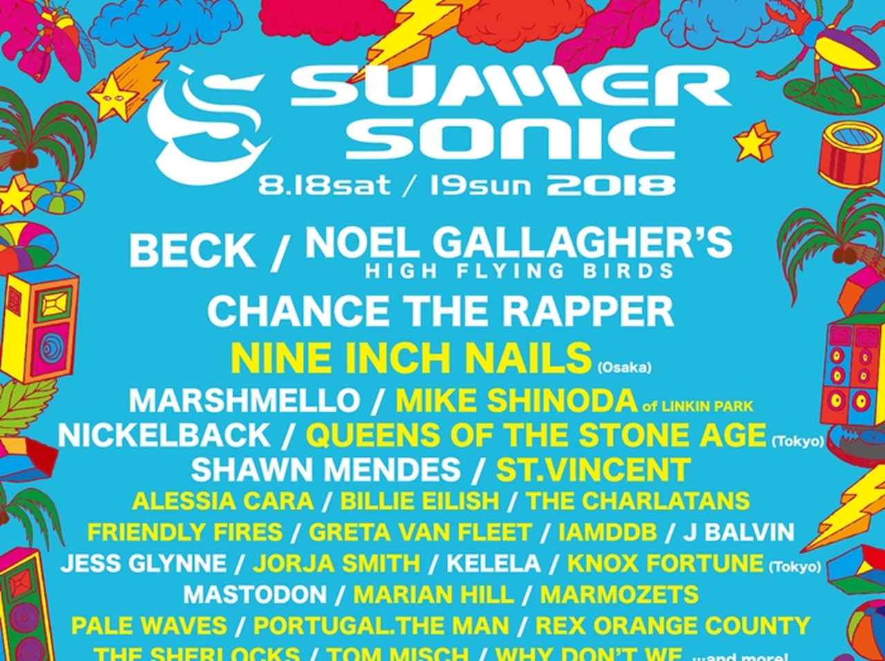サマソニ2018の第2弾出演アーティストが発表
