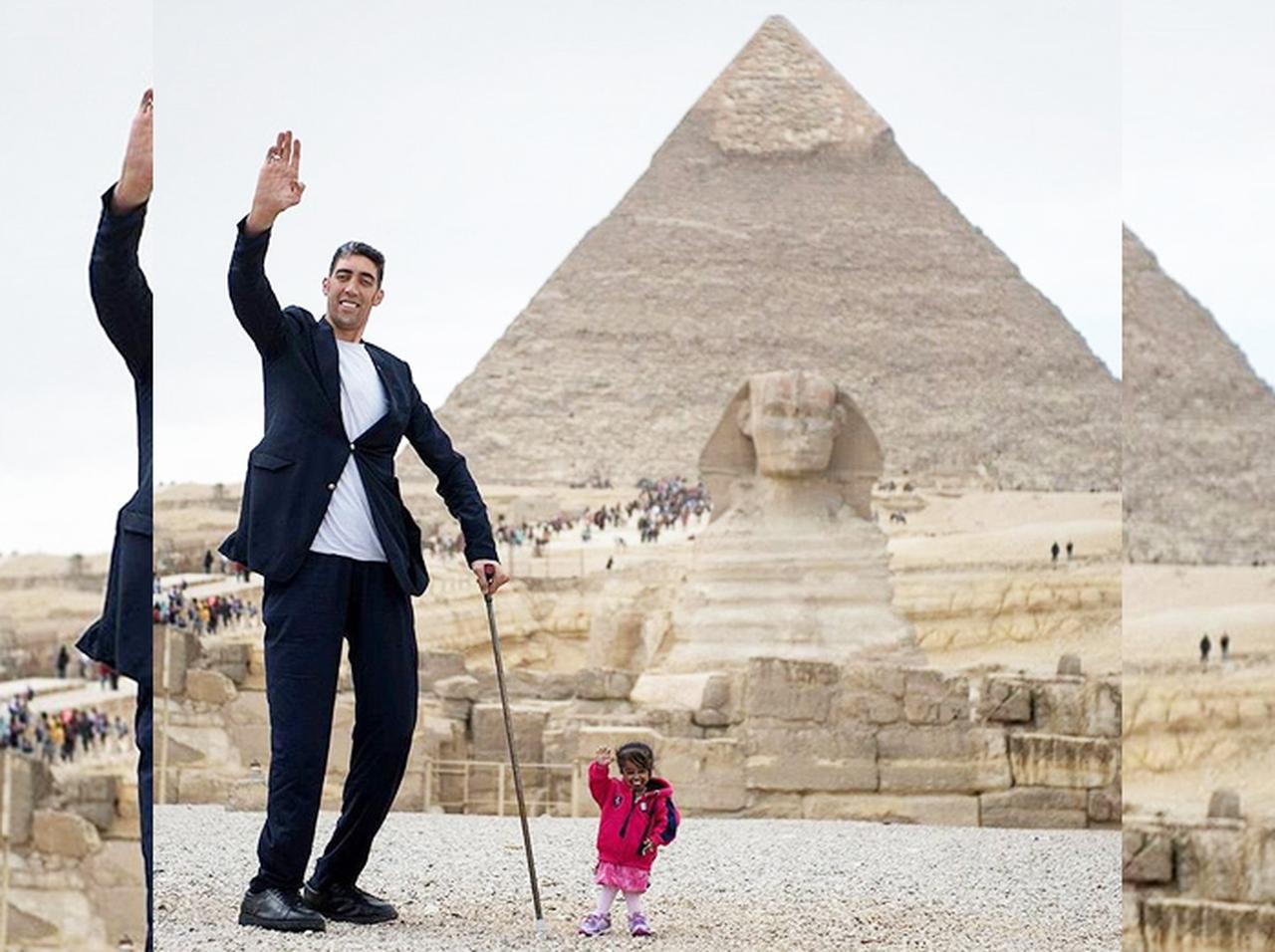 身長差188㎝！「世界一背の低い女性」と「世界一背の高い男性」が初対面