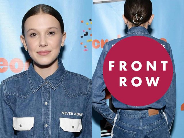 アワードにデニム上下で出席した14歳女優に称賛 その理由は背中の「文字」