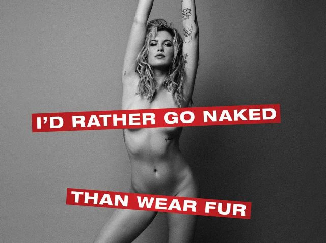 ボールドウィン一家の2世、アイルランド・ボールドウィンが毛皮反対を訴えてヌードに