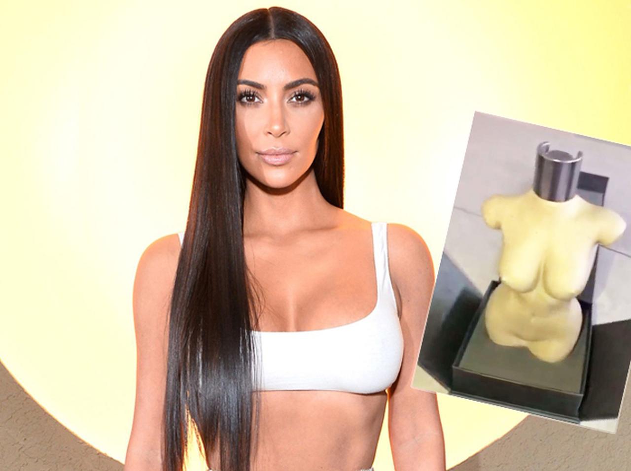 キム・カーダシアン、自身のヌードを象った「女体ボトル」をお披露目