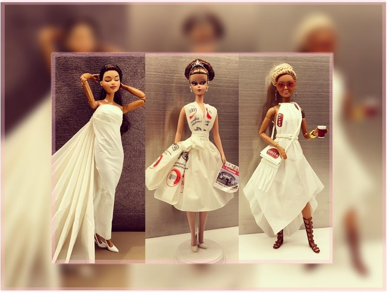 このバービーの衣装、どんなもので作られていると思いますか?