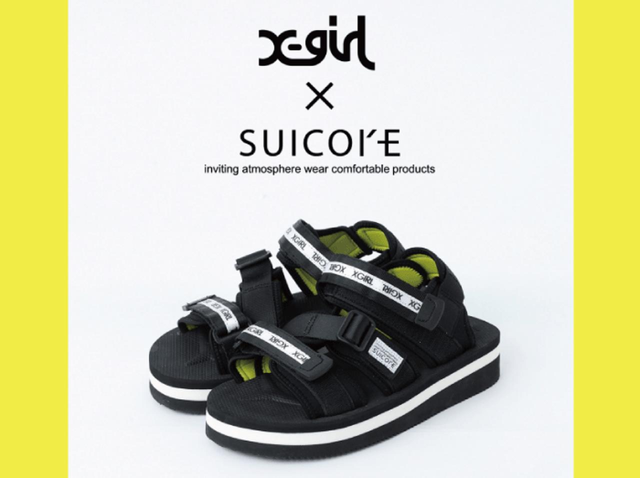X-girl×スイコックのコラボサンダルが登場
