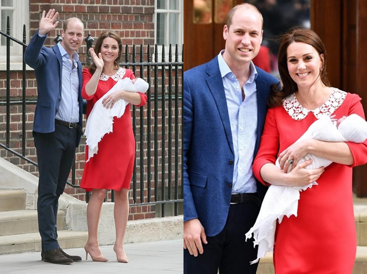 キャサリン妃が第3子のお披露目に選んだ「赤いワンピース」に感動する人続出