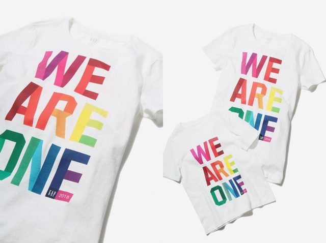 GAPがLGBT＋を支援するプライドチャリティTシャツを発売