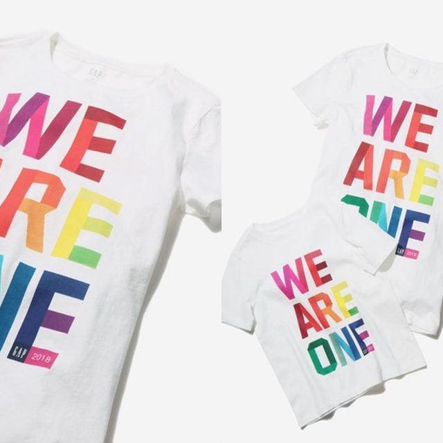 GAPがLGBT＋を支援するプライドチャリティTシャツを発売