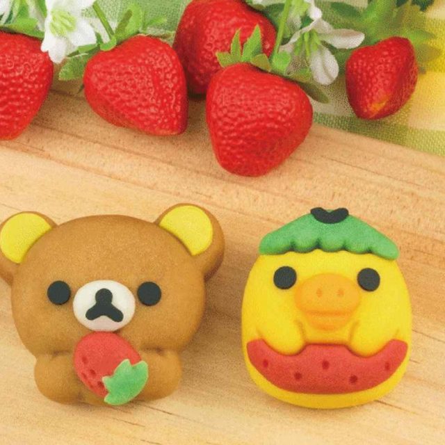 リラックマが15周年にちなみイチゴ(1・5)の和菓子でローソンに登場