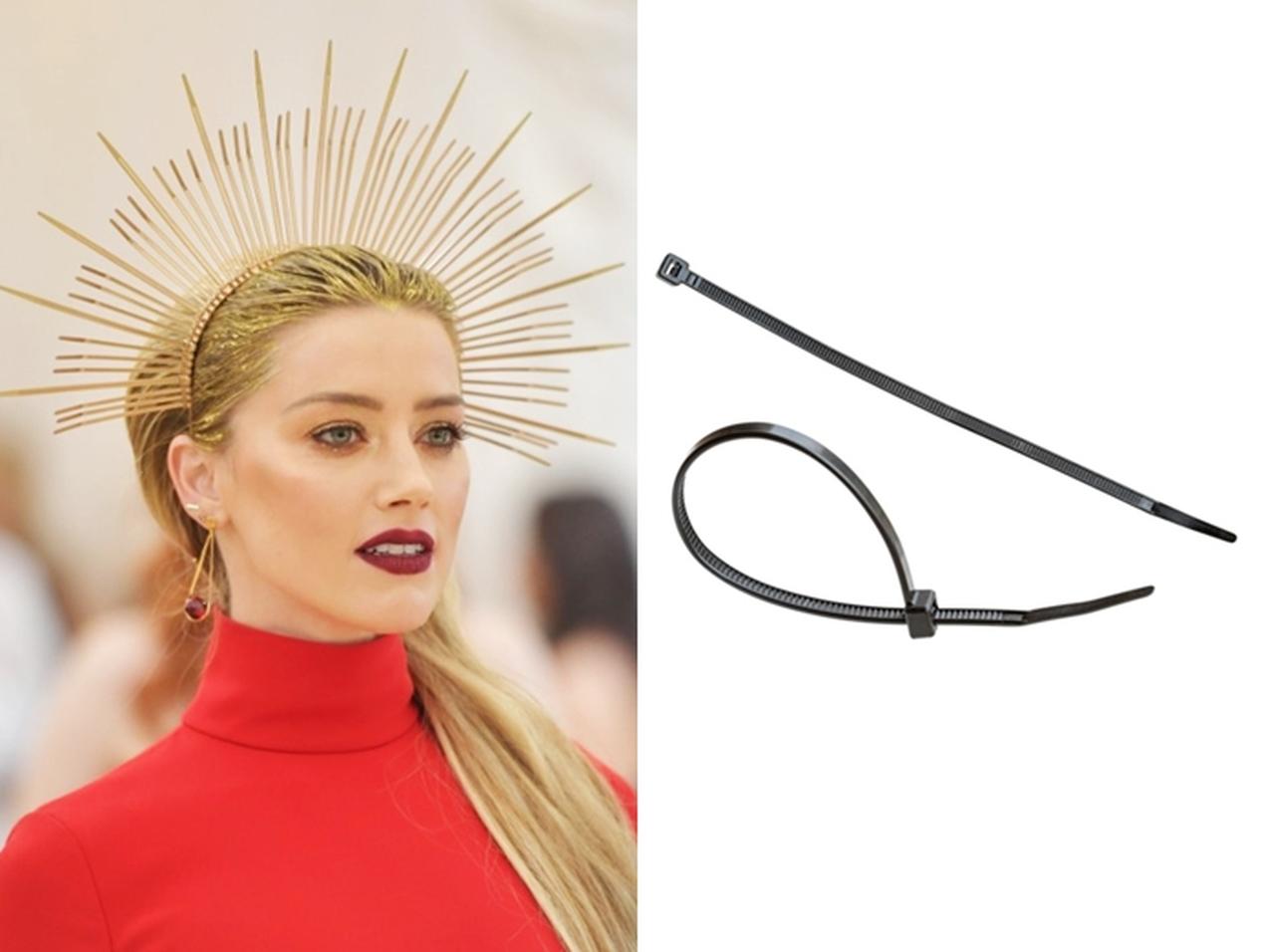 ジョニデ元妻が着用の“後光ティアラ”、まさかの「結束バンド」でできていた