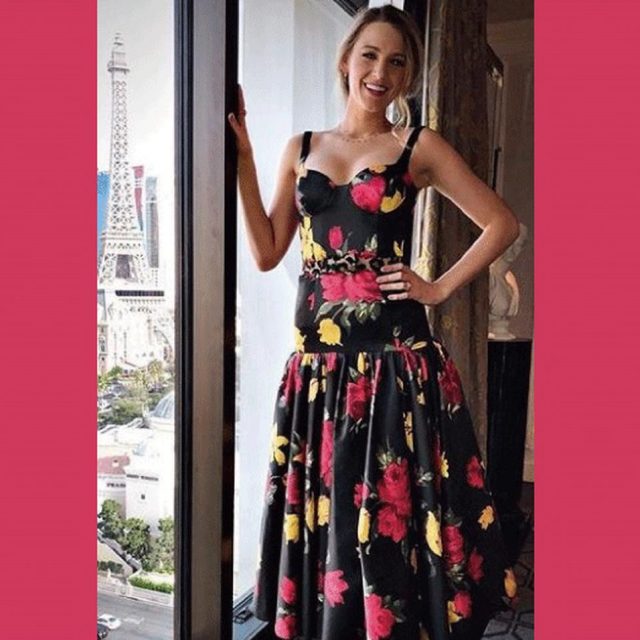 ブレイク・ライヴリーの花柄×豹柄コーデがおしゃれ♡マイケル・コース コレクション新作ワンピ