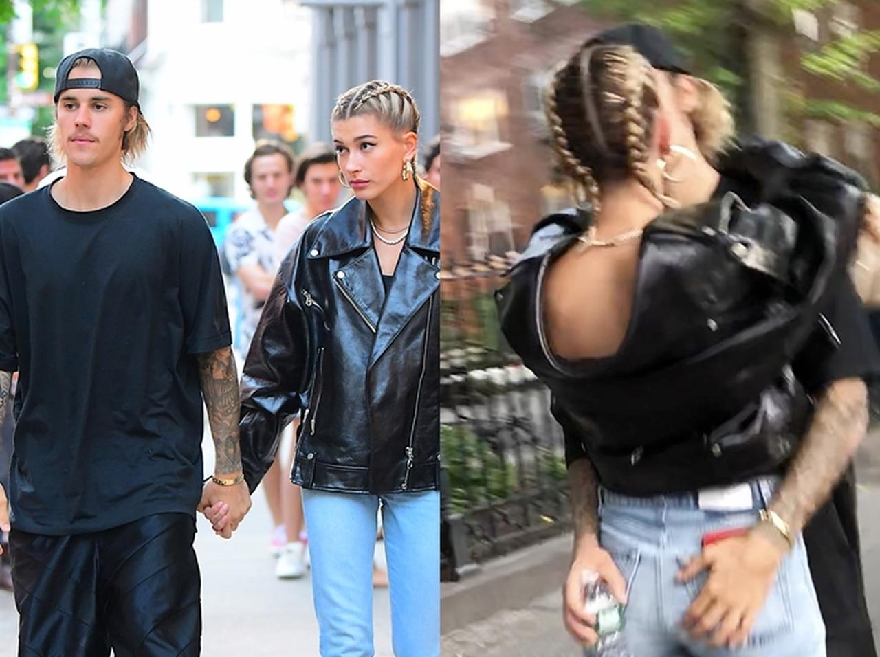 ジャスティン・ビーバー、路上キス中にウワサの彼女のお尻を「ムギュ」