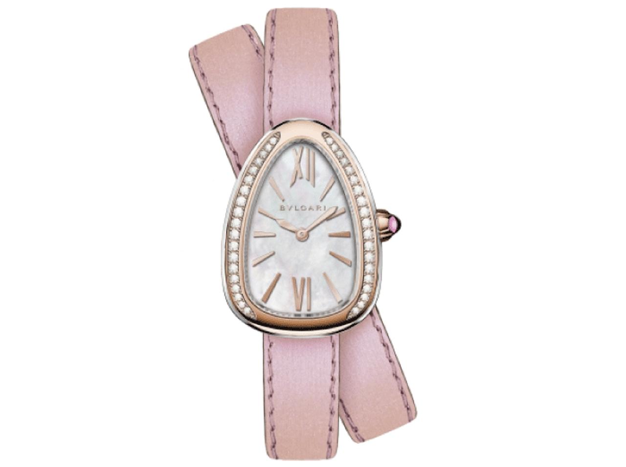 ブルガリの「セルペンティ ツイスト ユア タイム」日本限定のピンク ストラップ登場