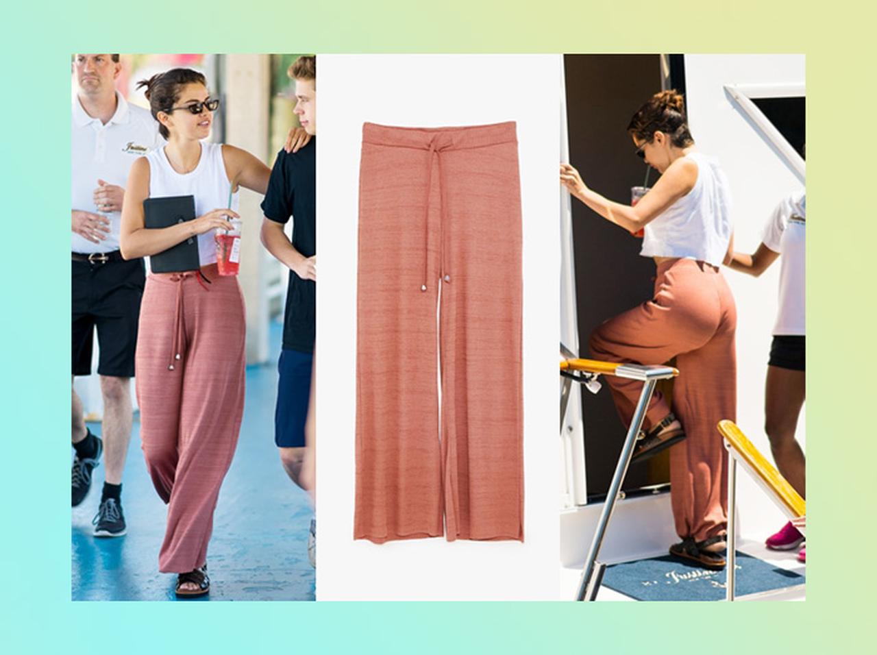 セレーナ・ゴメスが豪華ヨットでの休日に着たパンツはZARAで1990円!