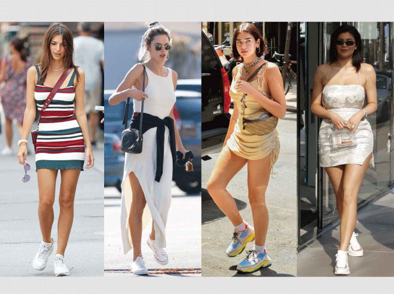ワンピにスニーカーが断然今年らしい！セレブSNAPがお手本