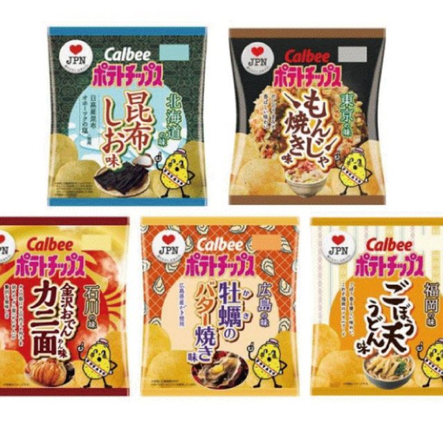 47都道府県の味ポテトチップスが発売！今回は北海道・東京・石川・広島・福岡！