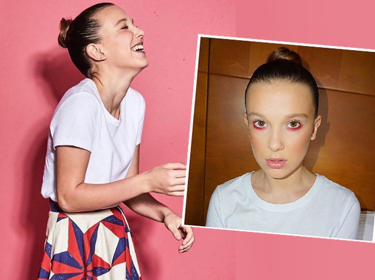 14歳女優ミリー・ボビー・ブラウンの「逆さまアイシャドウ」が大好評