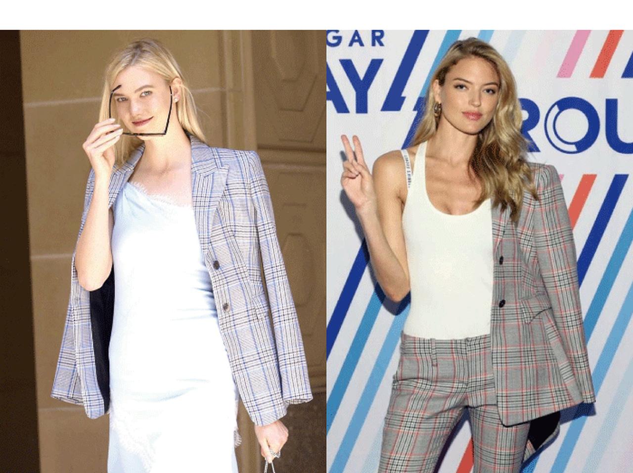 人気モデルがマイケル・コース コレクションのチェック柄に夢中♡