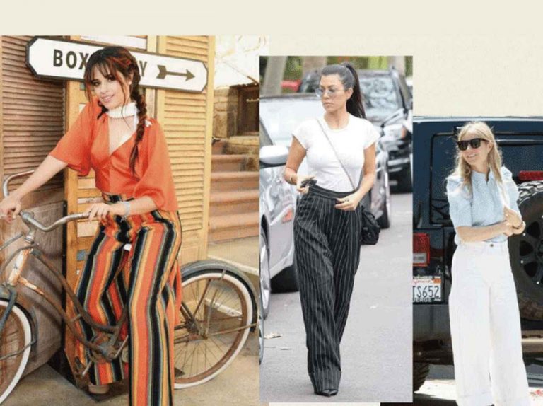 体型カバーしながらオシャレに!セレブのワイドパンツ