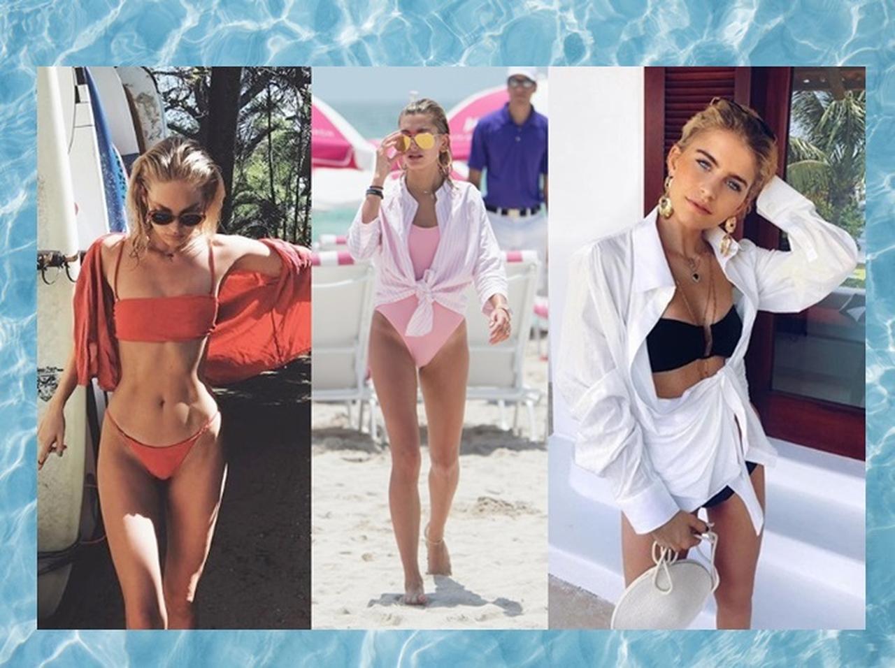周りと差がつく！海外セレブのオシャレなビーチファッション集