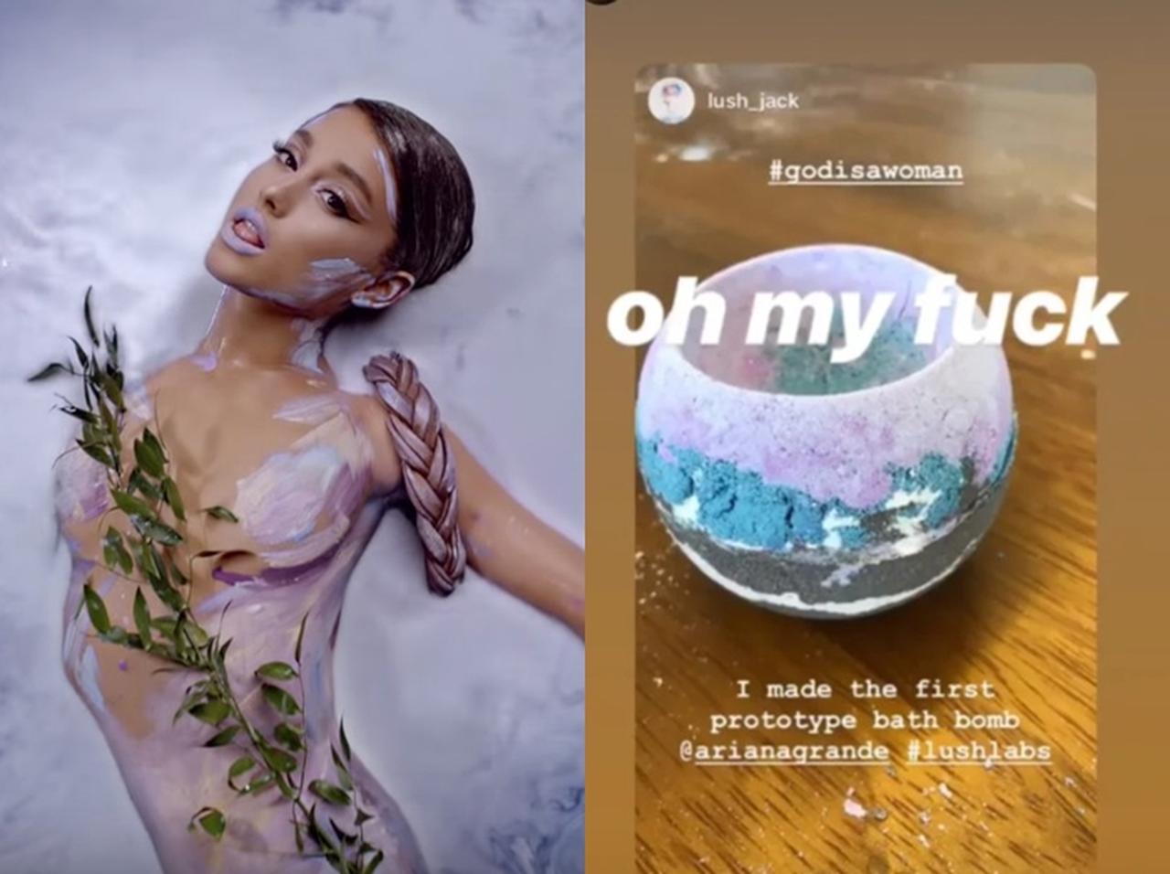 LUSHがアリアナ・グランデMVの「魅惑のシーン」を再現したバスボムを開発中