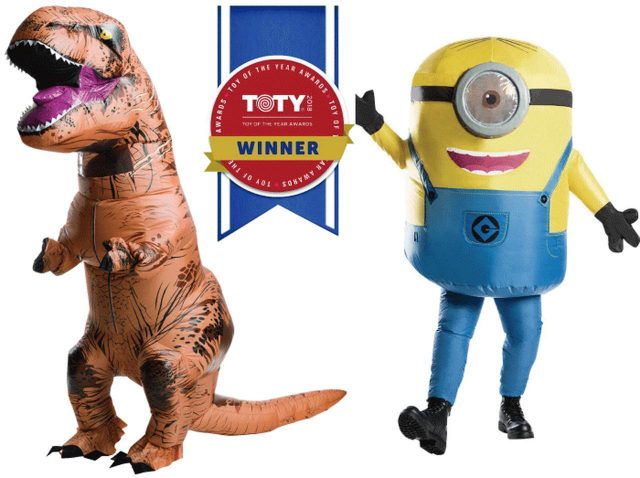 「ジュラシック・ワールド」「ミニオンズ」の 膨らまし機能が付いたコスチューム発売