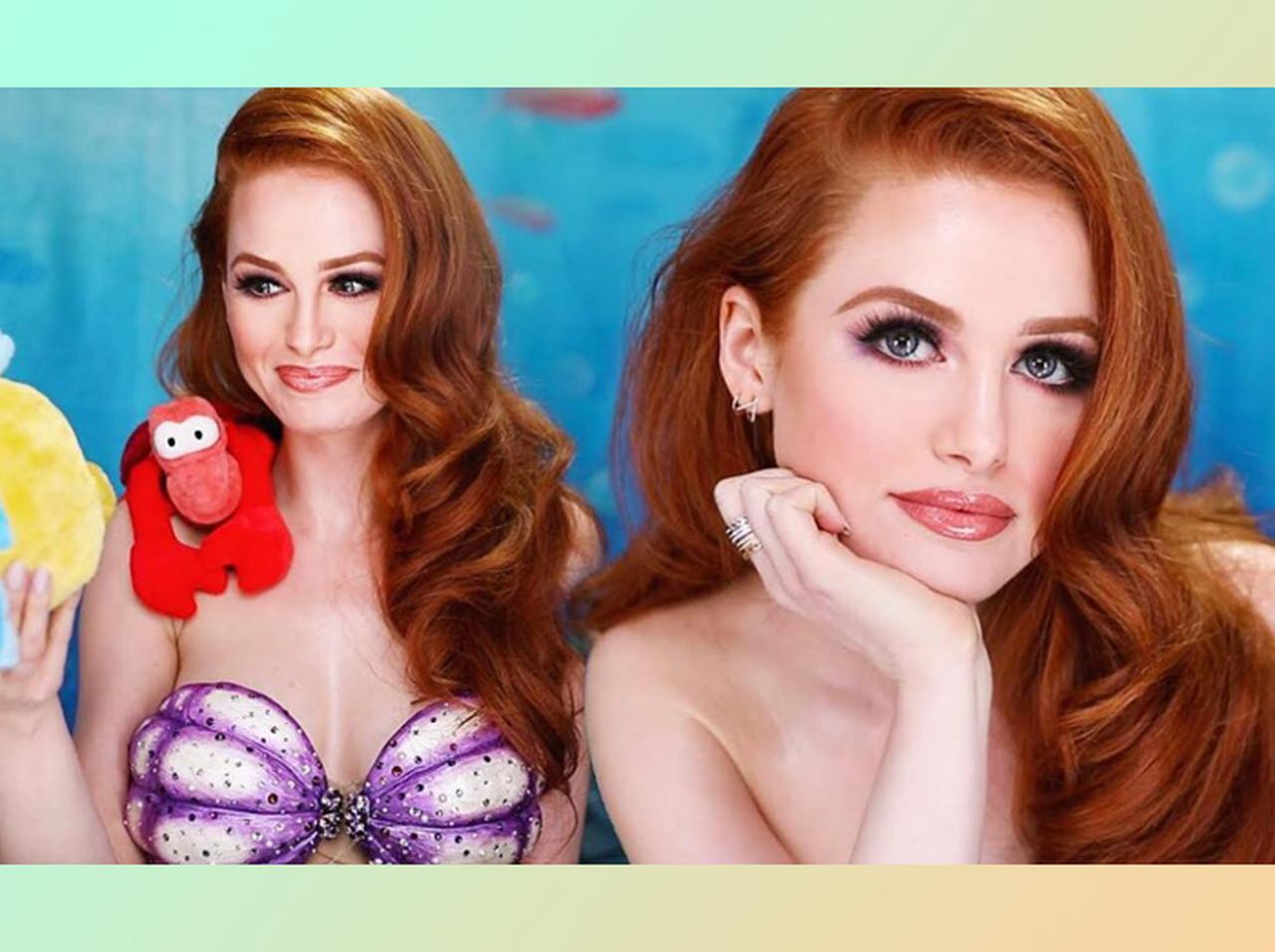 人気ドラマ女優がメイク男子の手で「アリエル」に変身した姿がまるで本物！