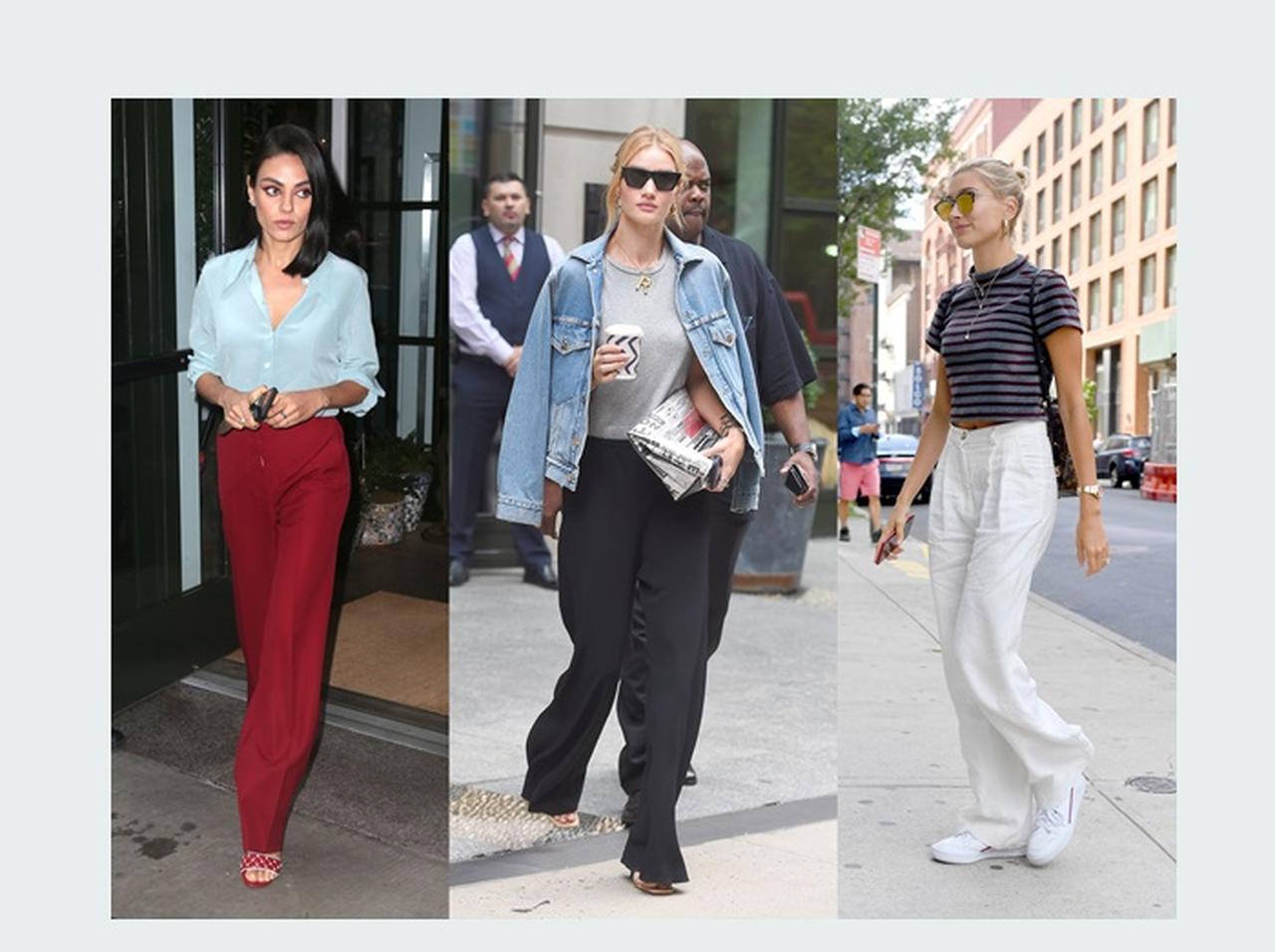 海外セレブに学ぶ、夏のワイドパンツのオシャレな着こなし