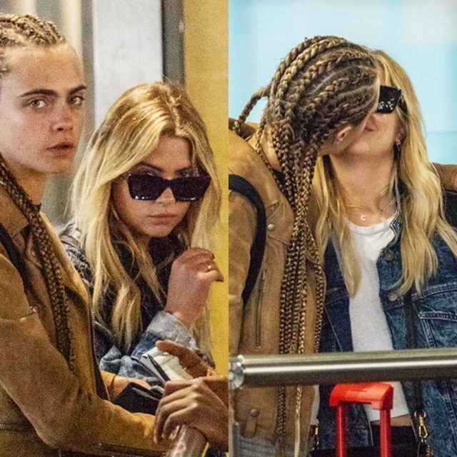 カーラ・デルヴィーニュ＆アシュレイ・ベンソンの「ほのぼのキス」を激写！