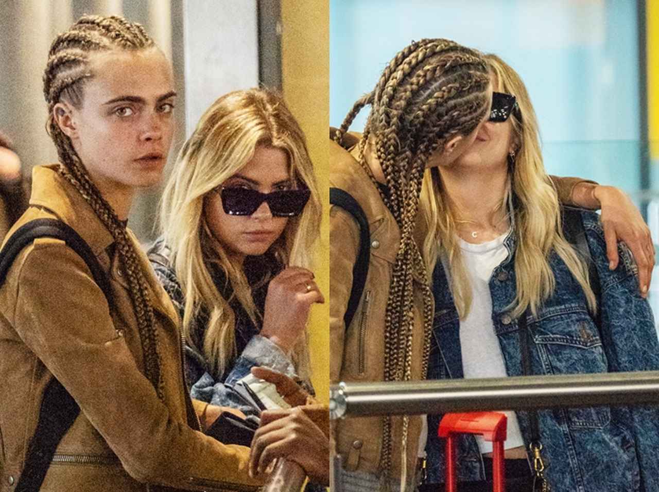 カーラ・デルヴィーニュ＆アシュレイ・ベンソンの「ほのぼのキス」を激写！