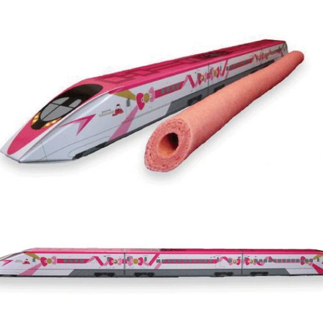 ハローキティ新幹線バームクーヘンが発売、長さ約50cm！