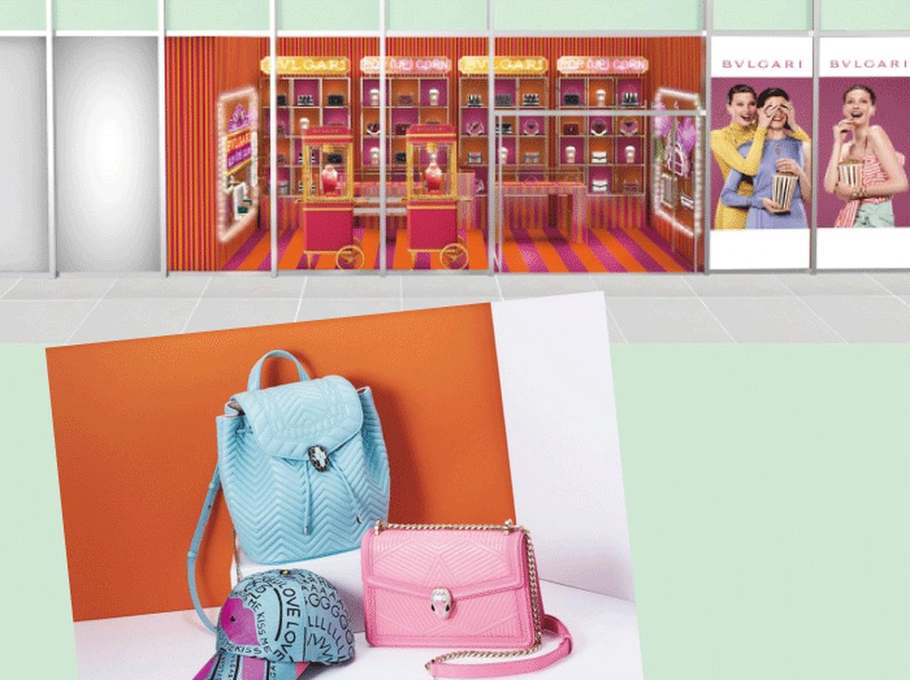 ブルガリ、映画のワンシーンを再現したような「ブルガリ ポップ(アップ)コーン 表参道」オープン