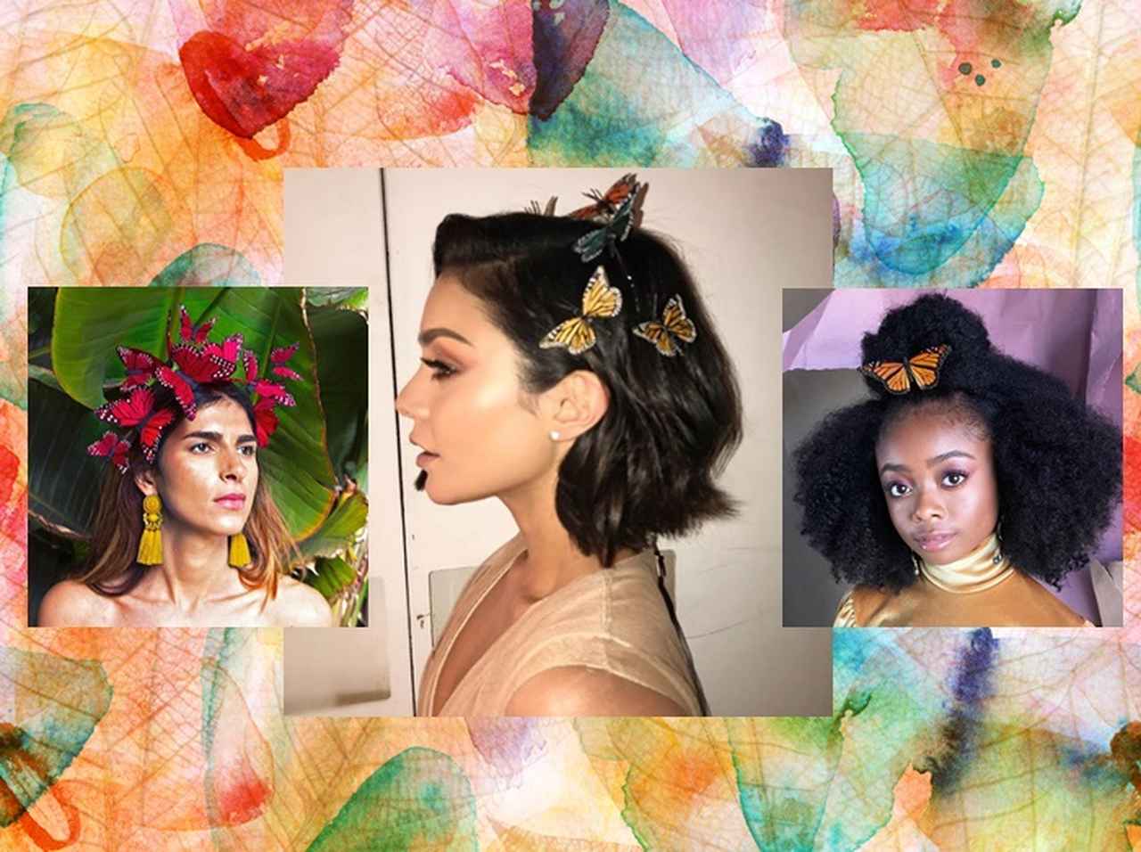 髪の毛に「蝶々」ヘアスタイルが新トレンド、90年代の流行がカムバック