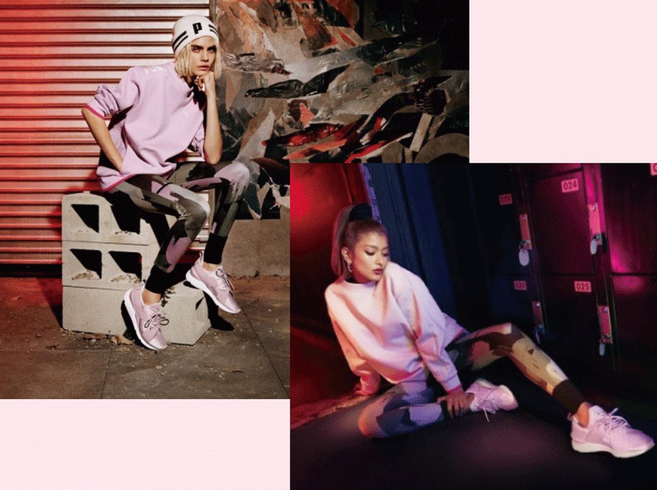 プーマの新作ミューズ サテン 2 、カーラ＆ローラが履く！