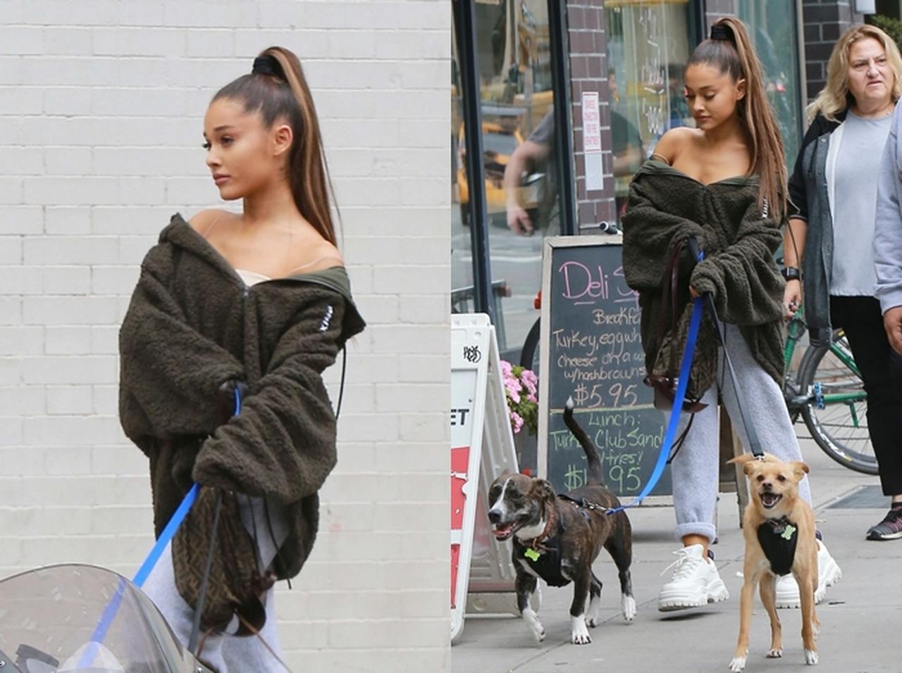 アリアナ・グランデ、亡くなった元恋人マック・ミラーの「愛犬」と散歩