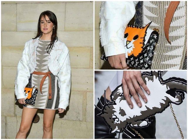 ルイ・ヴィトンの発売前から話題の猫バッグを女優シェイリーン・ウッドリーが愛用