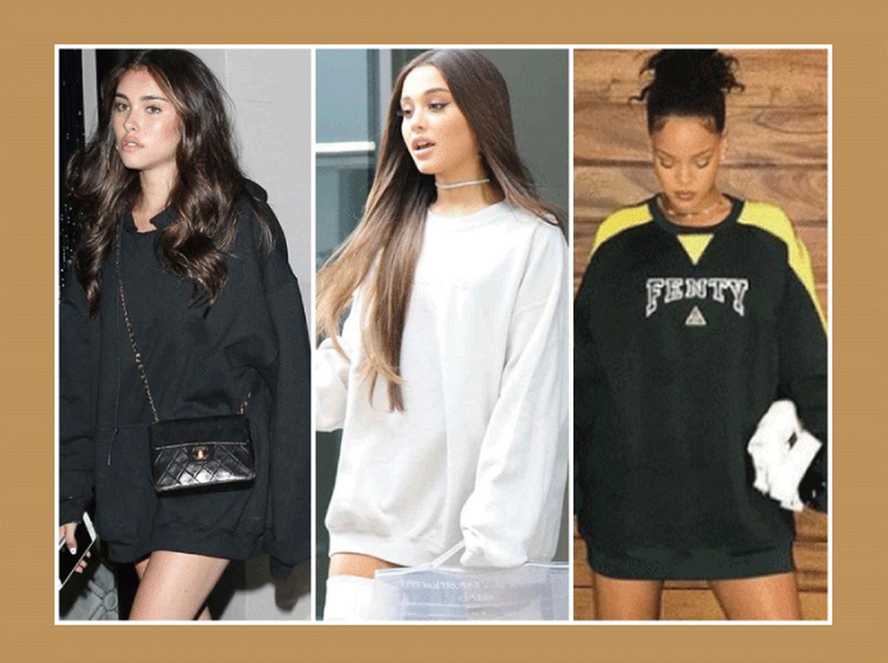 スウェット１枚のワンピ着コーデがセレブたちに大人気！