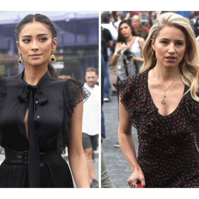 人気女優シェイ・ミッチェルとディアナ・アグロン、マイケル・コース コレクションのワンピ愛用