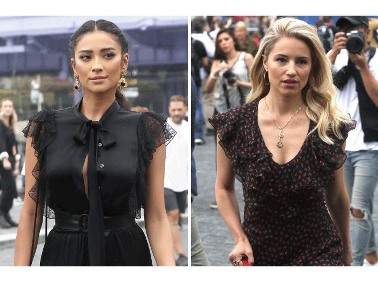 人気女優シェイ・ミッチェルとディアナ・アグロン、マイケル・コース コレクションのワンピ愛用