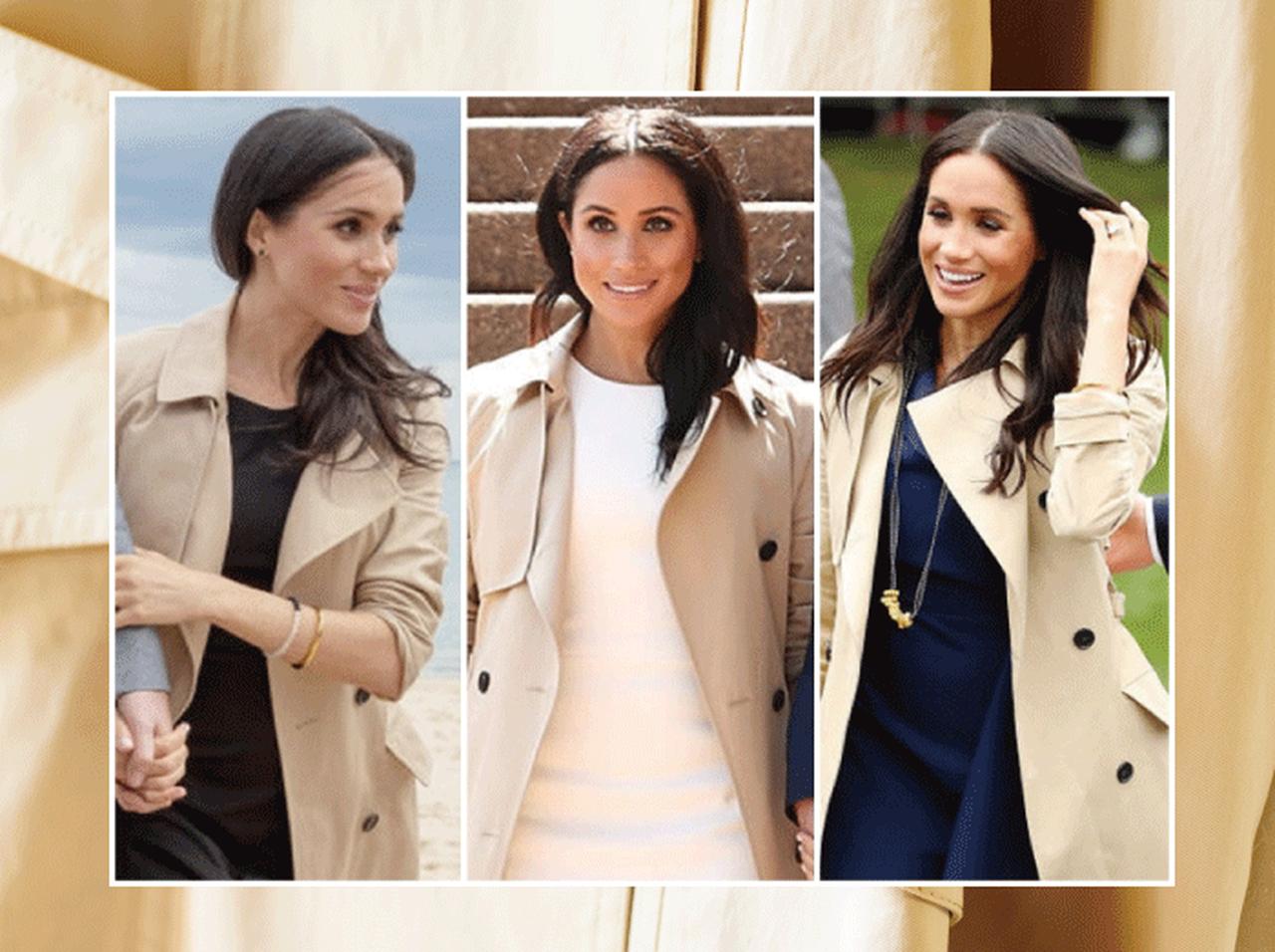 メーガン妃の周りと差をつけるトレンチコート着回しコーデ!