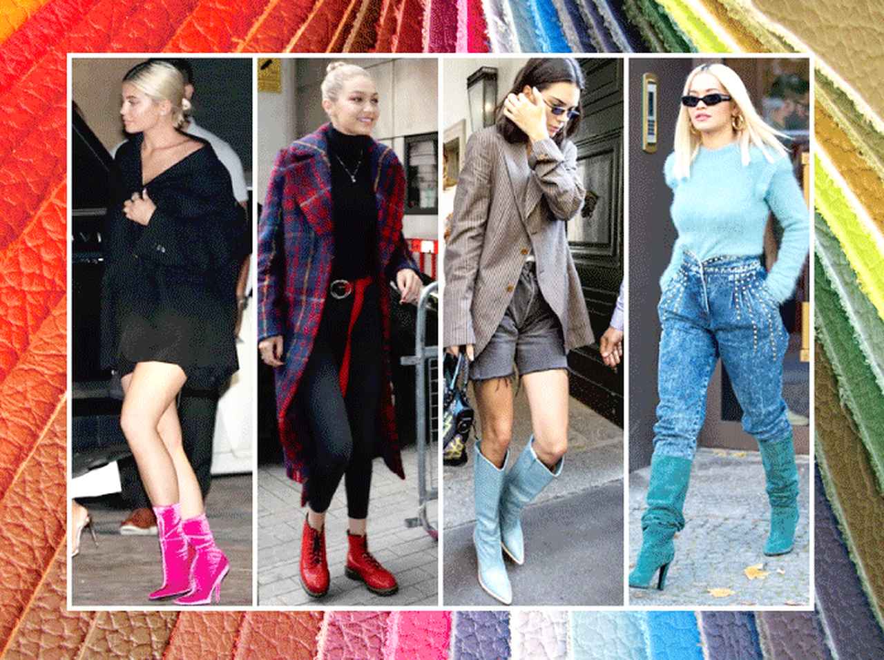 新トレンド到来!カラースニーカーのようにカラーブーツを履くセレブが急増中