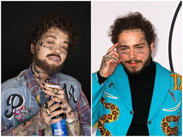 ポスト・マローンに仮装したこの女性セレブは一体誰？顔面タトゥーも完コピ