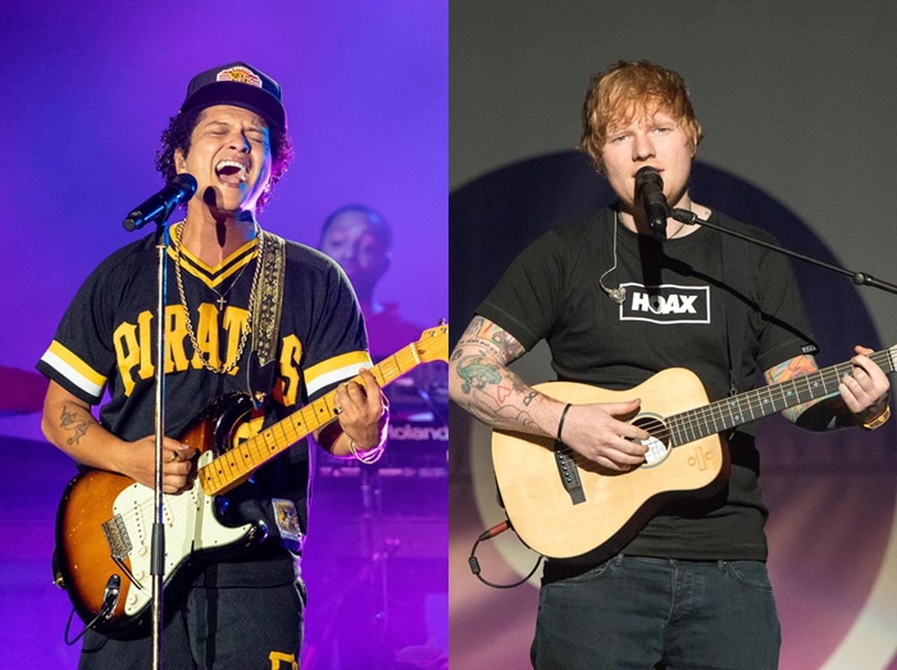 ブルーノ・マーズの誕生日にエド・シーランとの幻のコラボが実現【動画あり】