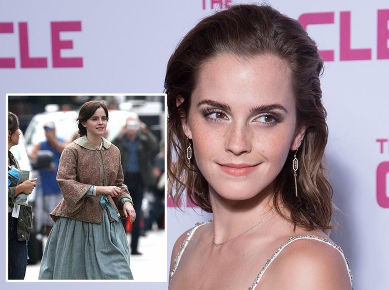 エマ・ワトソンが新作『若草物語』の撮影スタート、時代を感じる衣装で登場