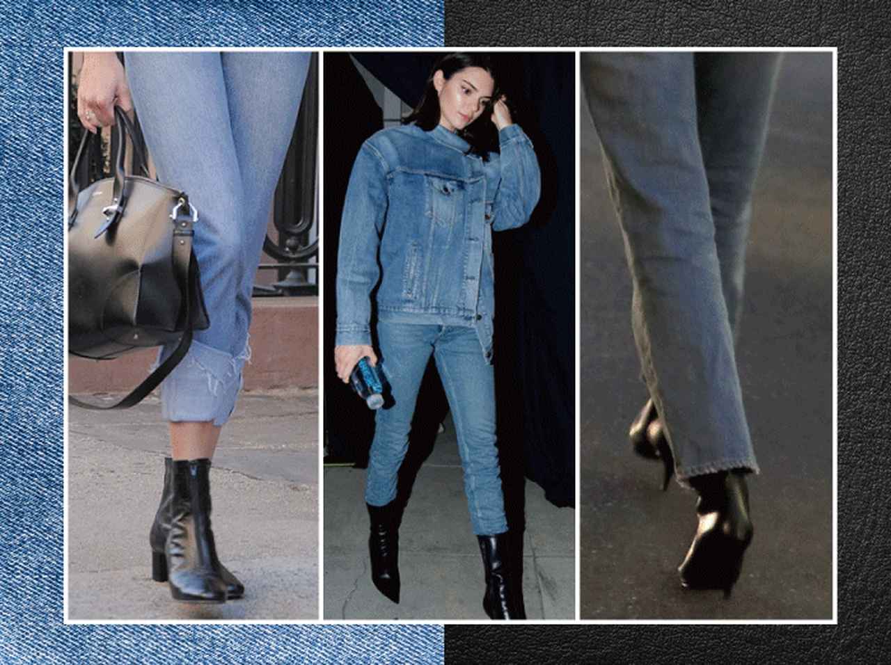 デニム+ショートブーツ、セレブに学ぶ今年っぽい履き方!