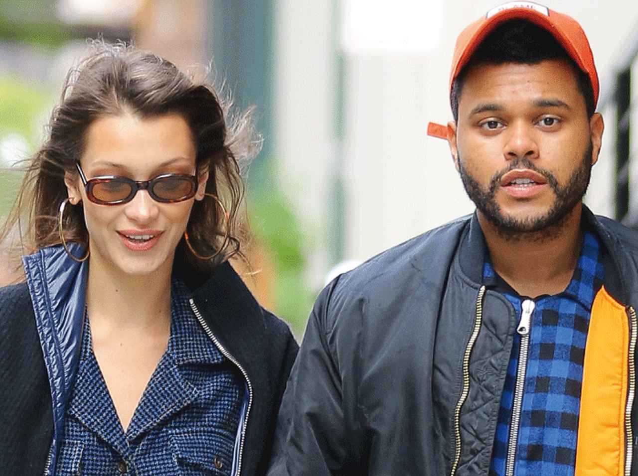 ベラ・ハディッド&ザ・ウィークエンドのおしゃれカップルコーデ