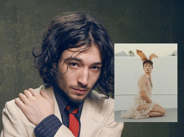 エズラ・ミラーがプレイボーイ誌に「網タイツ×ハイヒール」で圧巻の美