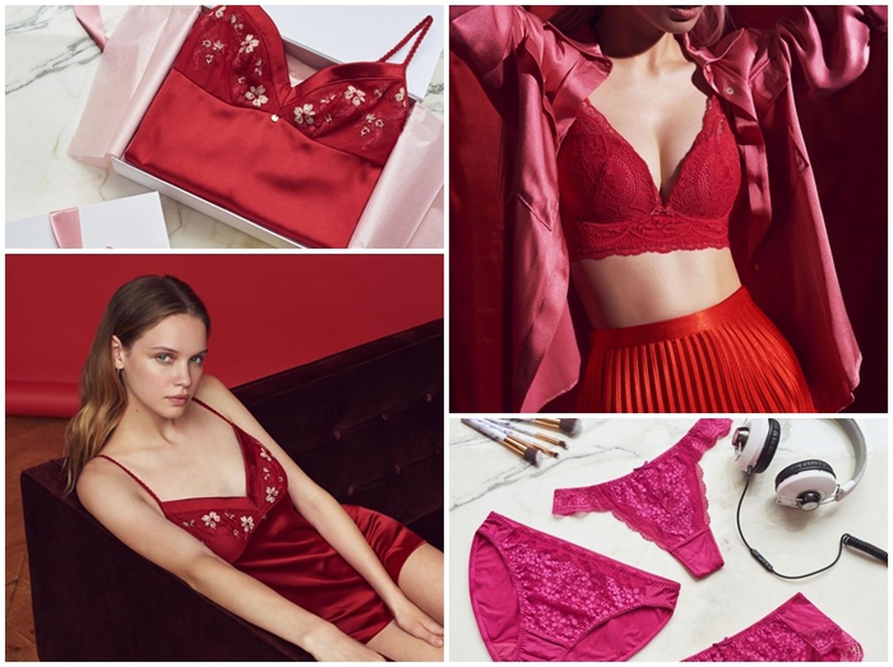 今年のクリスマスは魅せる赤！アモスタイル バイ トリンプよりイベントを盛り上げるランジェリー